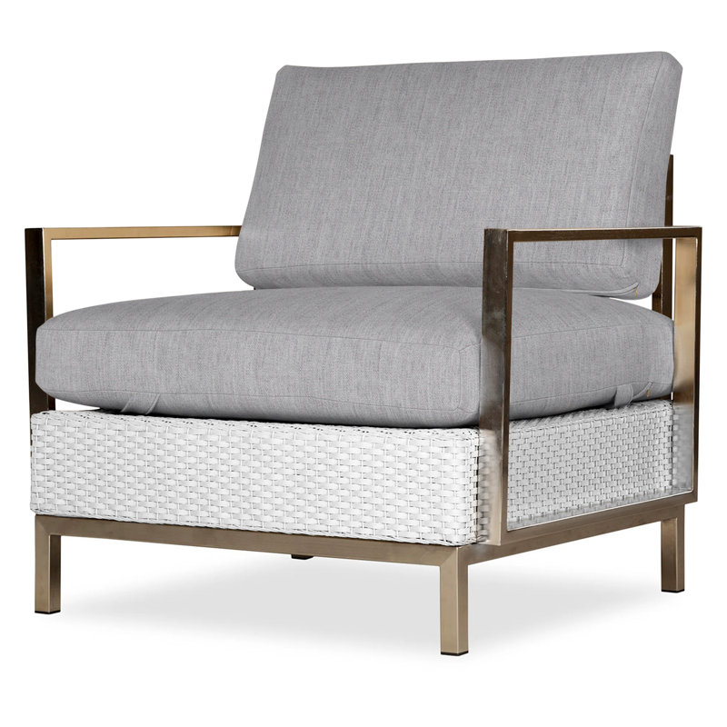 Elements Outdoor Lounge Chair, White, Cottage Pepper