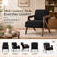 Fauteuil d'appoint rembourré avec cadre en bois incurvé ROvelia-133588833