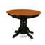 Ensemble de mobilier de salle à manger 7 pièces composé d'une table de cuisine ovale avec rallonge papillon et 6 chaises, noir et cerise-319000204