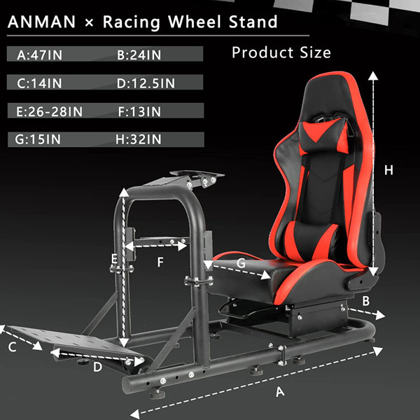 MoNiBloom Racing Simulator Cockpit with Monitor Stand fit for