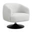 Fauteuil d'appoint pivotant rembourré beige Casanova