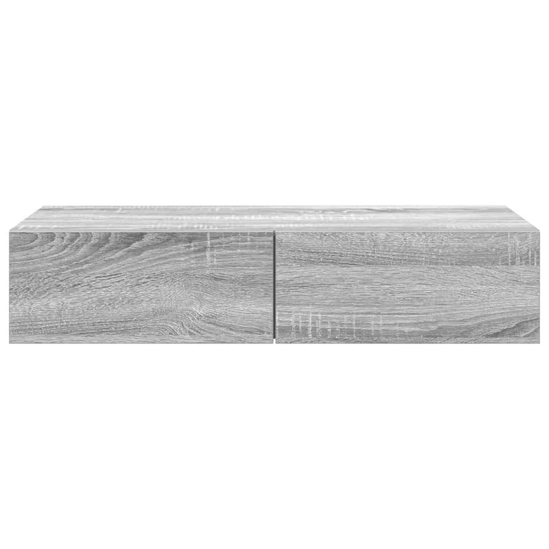 112-9 Wall Mounted Shelf, Grey/Sonoma, 17cm H x 80cm W x 33cm D