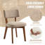 46 cm H Linen Side Chair in Brown