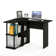 41.14'' W L-Shaped Computer Desk with Bookshelf