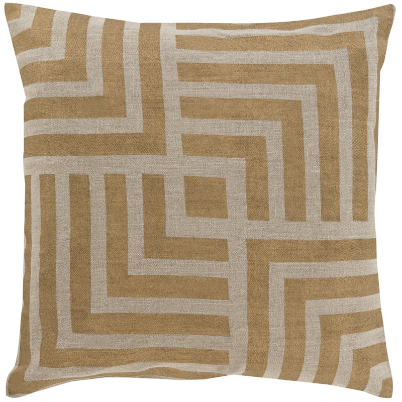  Housse de coussin Linen, Métal, 18 po x 18 po, Lin