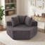 2 pièces - Fauteuil surdimensionné en chenille de 54 po avec coussins décoratifs-131181805
