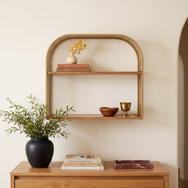 2 Piece Metal Tiered Wall Shelf