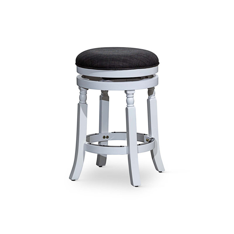 Tabouret de comptoir 24 po_oui_17 x 17, Blanc, Gris anthracite, Tabouret de comptoir (siège d'une hauteur de 24 p
