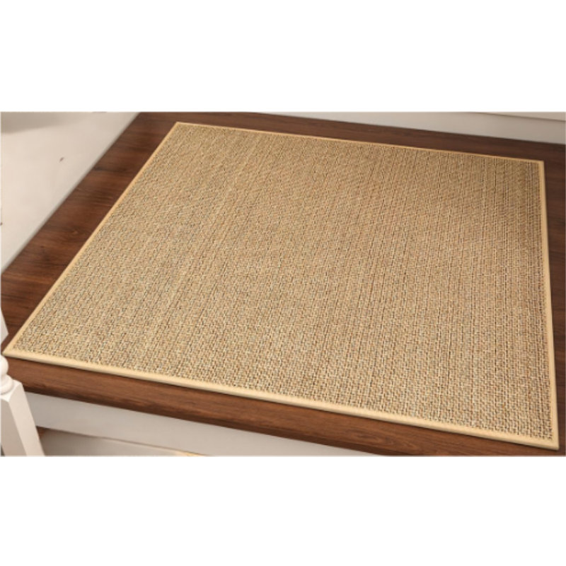 Tapis d'escalier antidérapant assorti pour marches en bois, tapis d'escalier antidérapant 30 x 30 po, Beige, Carré 2 pi 7 po