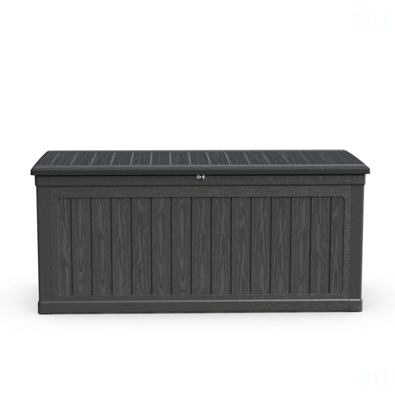 260 Gallon Large Outdoor Storage XXL Deck Box For Patio Furniture, Outdoor Cushions, Garden Tools And Sports/Pools Equipment, Waterproof Resin, Lockable
