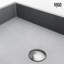 Lavabo de salle de bain rectangulaire fait à la main gris L 24 po x l 15 po x H 5 po Orvieto