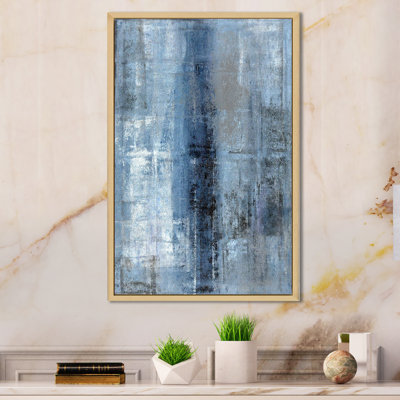 «Blue Meets Gray», art mural moderne et contemporain sur toile
