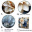 «White and Blue Dahlia Symphony I», reproduction sur toile-584047578-584047581