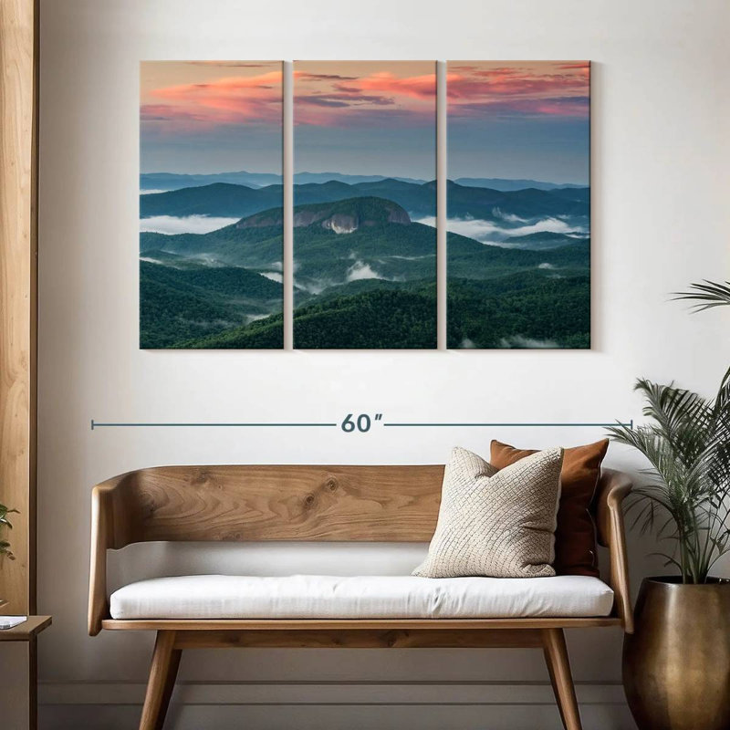 Misty Blue Ridge Mountains, H 32 po x l 50 po