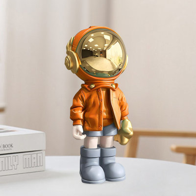 Astronaut Statue Mini Space Figurine Polyresin Art Gift Ornament Decoration Room Arrangement Suitable For Home Desktop Accessories Desktop Decor Living Room Office Bookshelf