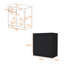 Commode 2 portes 1 tiroir Wengé-1858606311