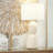 Ceramic Rounded Hourglass Cream Table Lamp