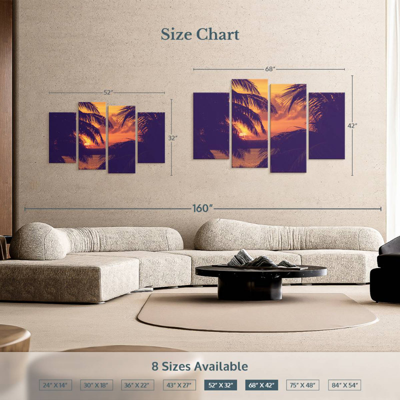 Palms Sunset, 32" H x 52" W