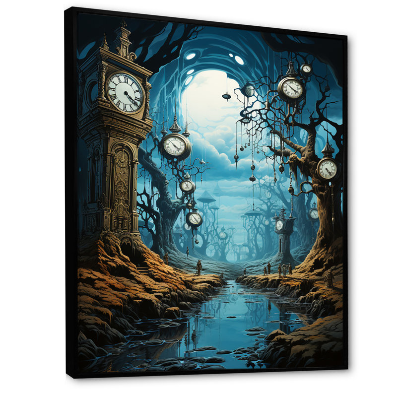 Reproduction sur toile de Darmit, H 20 po x l 12 po x P 1 po, Cadre flottant noir
