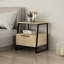 Aires Modern Bedside Table | 45 x 40 x 50 cm | Drop Door Cabinet with Metal Frame-1957490330