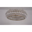 8-light Dimmable Curved Surface Crystal Chandeliers, Round Rings Shape Gold Fixture