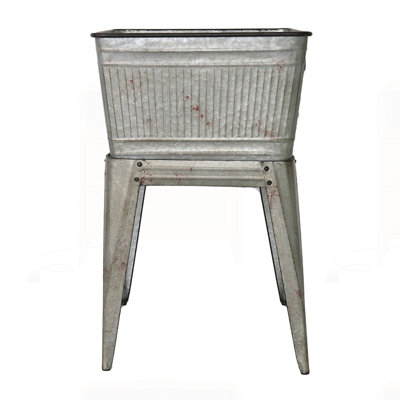 20.5x20.5x21" Large Perryman Galvanized Tub On Stand