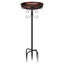 Bain d'oiseaux en métal 35 po pour jardin extérieur, bain d'oiseaux autoportant avec base à 5 branches, finition bronze antique pour décor de jardin et de patio