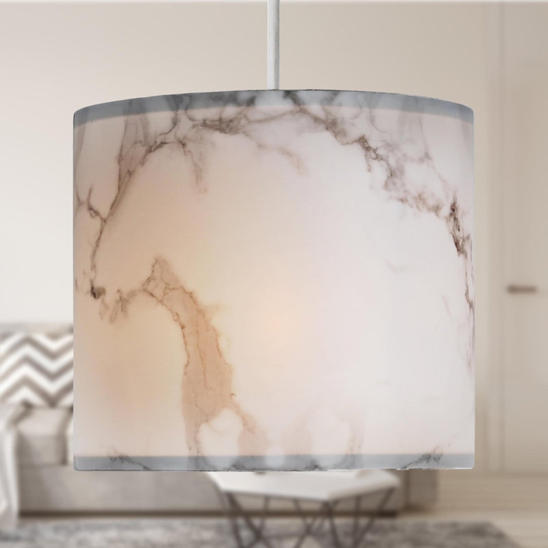 18cm H Plastic Drum Pendant Shade