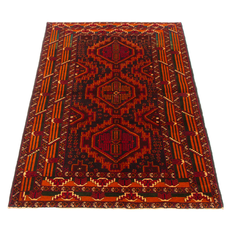 Teimani Burnt Orange Rug 3'7" x 6'6"