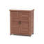 Banc de rempotage avec armoire de rangement et plateau de table en métal pour patio extérieur-227408074