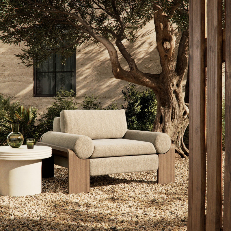 Joette Outdoor Chair-Washed Brown-FSC, Washed Brown, Ellor Beige