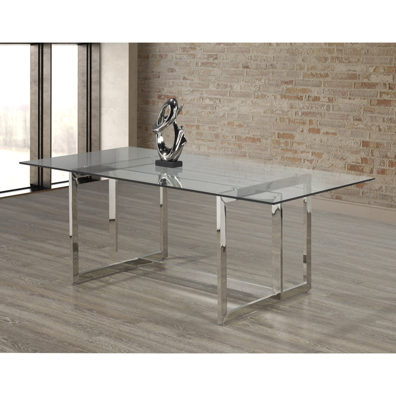 Table de salle à manger à tréteaux 39,37 po Azareel
