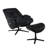 Black Motion Swivel Accent Chair With Ottoman
