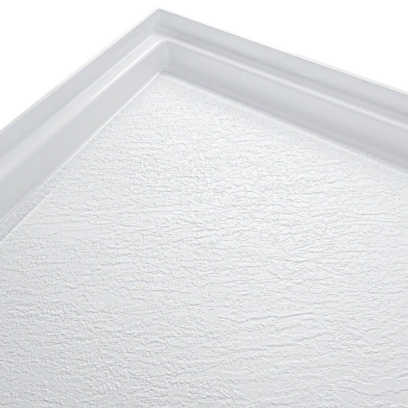 Ella SMC Shower Pan Center Trench Drain 33.5" x 61.5"