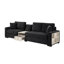 Canapé modulaire rembourré 3 places avec accoudoirs de rangement et console centrale-1608860399