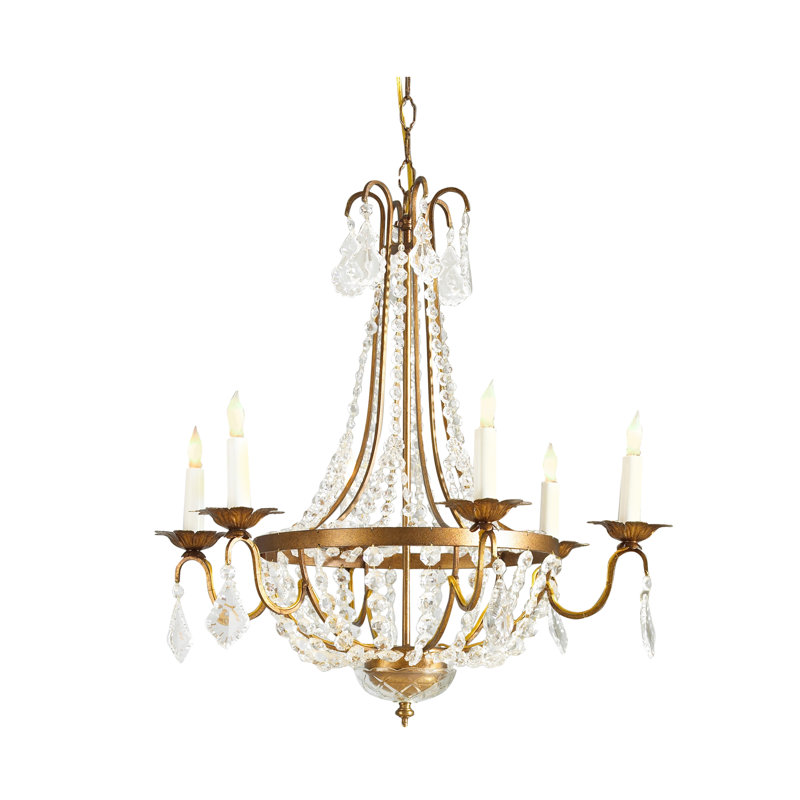 Lustre empire 6 lumières façon bougie