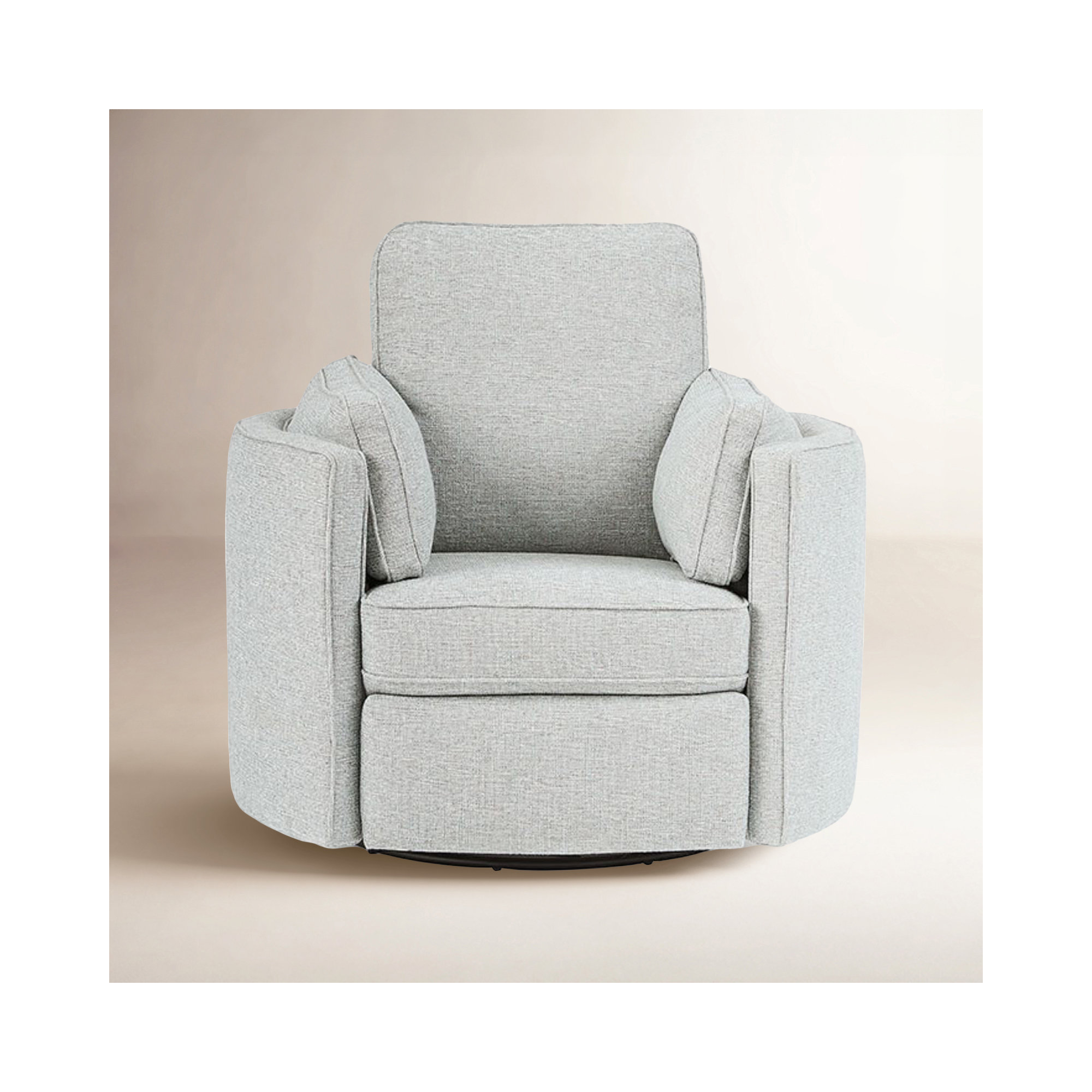 Vedika Swivel Recliner, Radical Ash Gray Performance Chenille, Manual