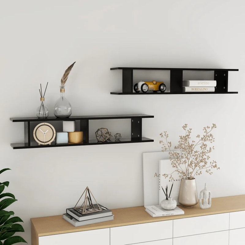 Averyonna 2 Piece, 20cm H x 105cm W x 18cm D, Black