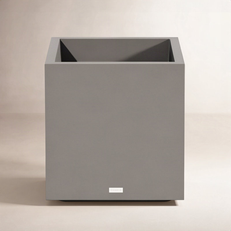 Boîte à fleurs Block Series, H 22,25 po x l 21 po x P 21 po, Gris