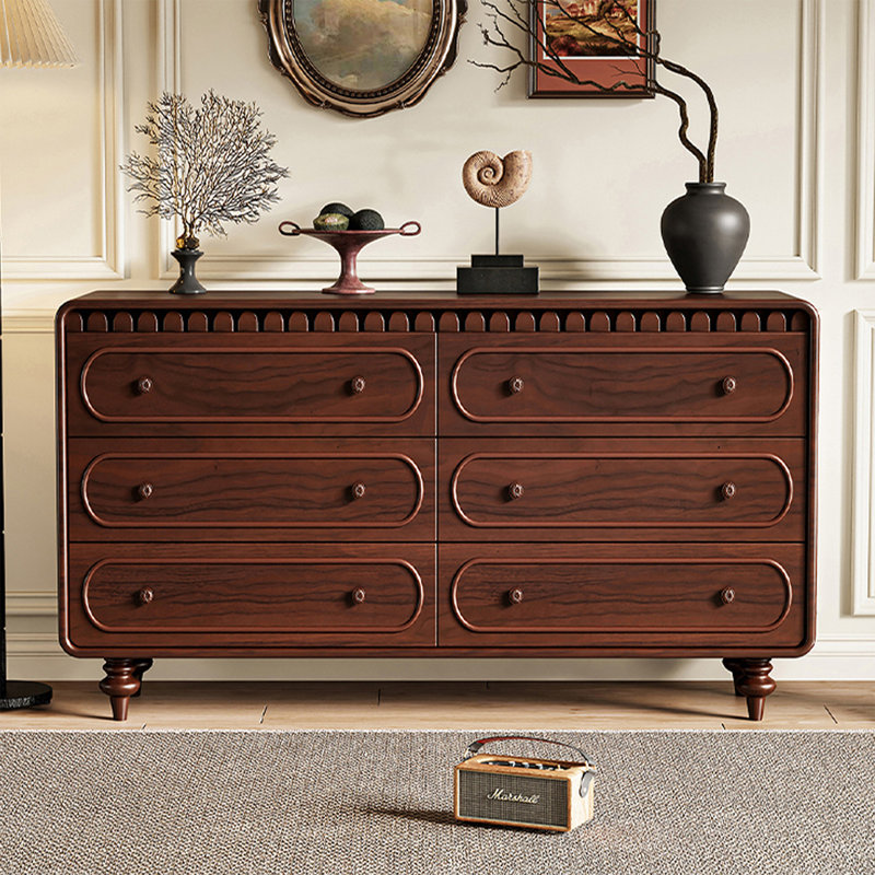 Armoire d'appoint en bois manufacturé brun rougeâtre, H 32,28 po x L 46,85 po x l 15,35 po