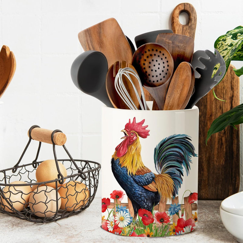 Support à vaisselle en céramique Rainbow Chicken Kitchen