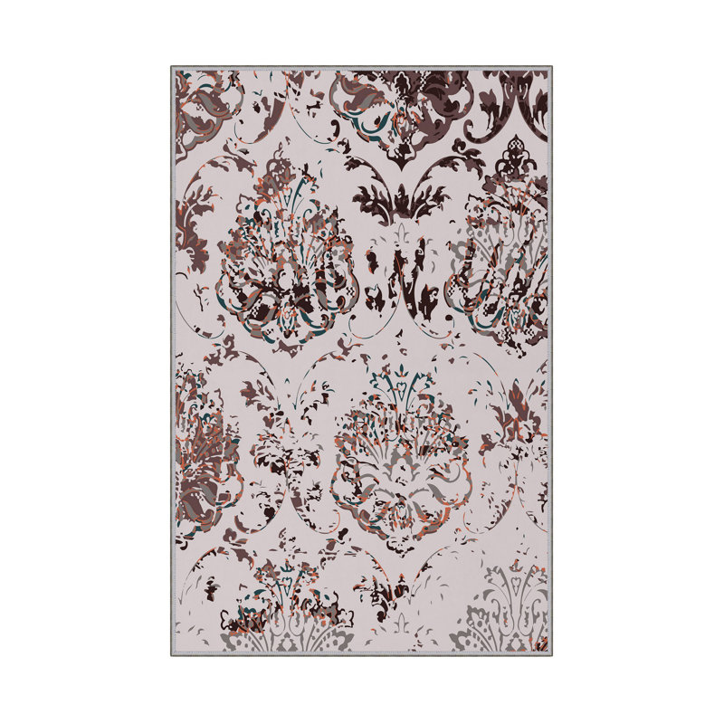 Luxurious Woven Carpet Rug, 2.6 x 4.0 ft | 100% Polyester, 0.4 in Pile Height | Antibacterial & Non-Slip PVC Dot Underside | Machine Washable, 3D Digital Printing | Perfect for Living Room & Bedroom Decor