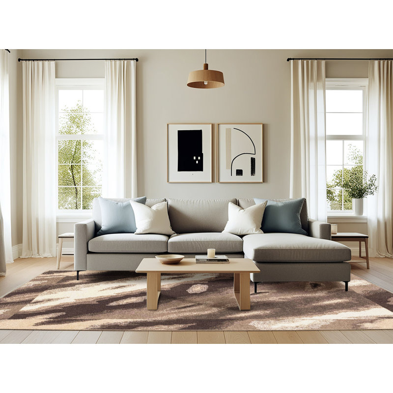 Abstract Indoor Rug, Rectangle 6' x 9'