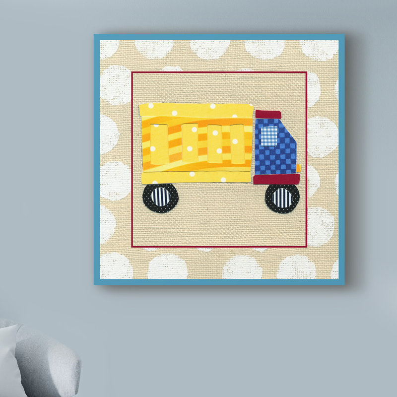 « ejs dump truck », art sur toile, H 14 po x l 14 po x P 2 po