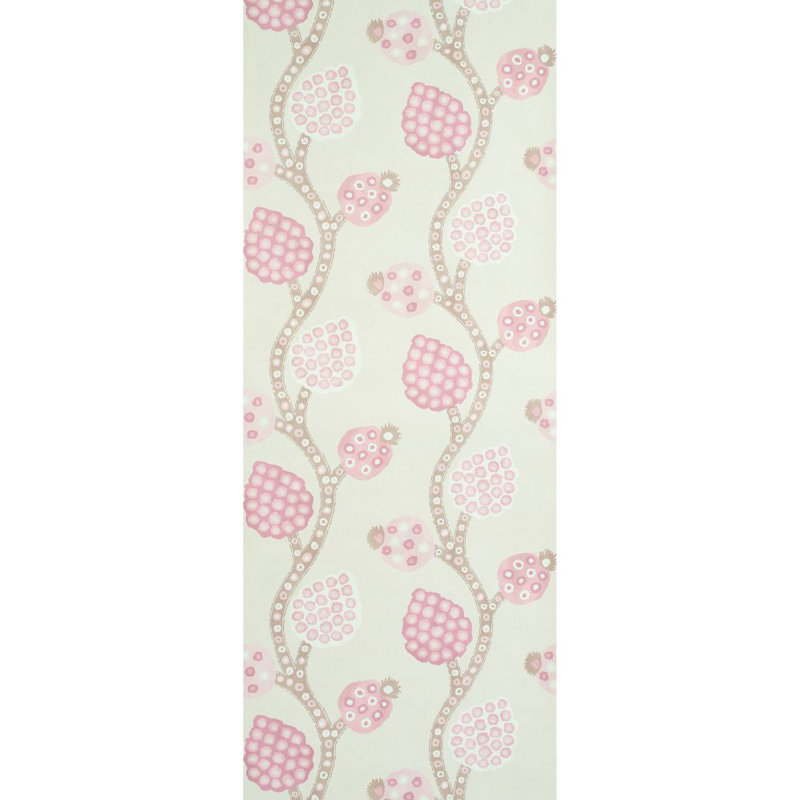 Annabel Warp Print Wallpaper, Rose