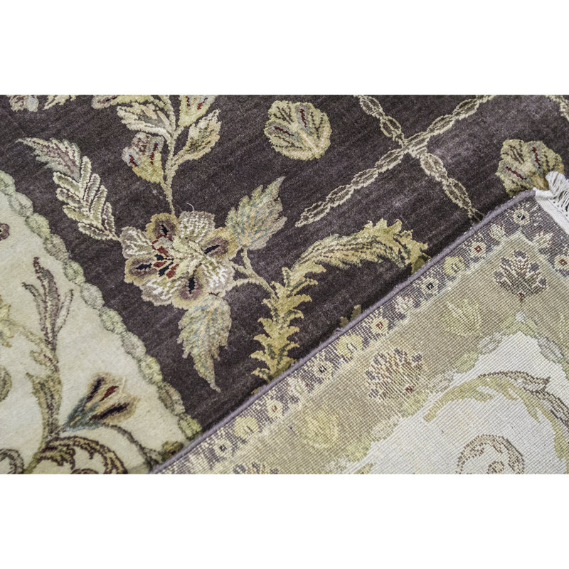 Hand Woven Silk and Wool Oriental Area Rug