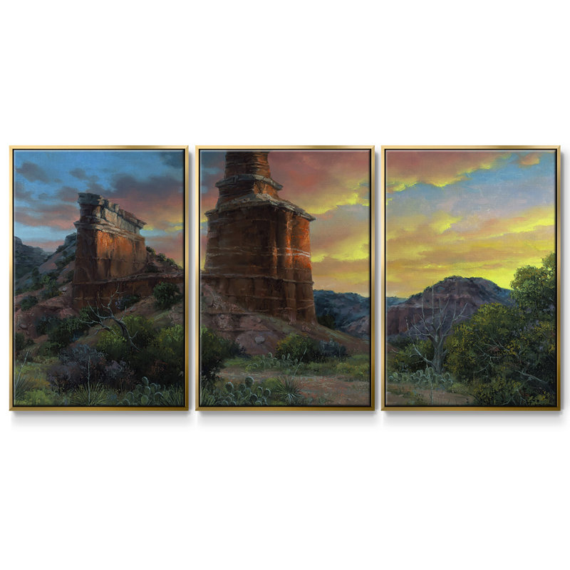 Spell Of The Palo Duro 3 pièces, Or, H 24 po x l 48 po x P 2 po