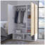 Armoire Barletta, chambre à coucher, chêne clair / blanc