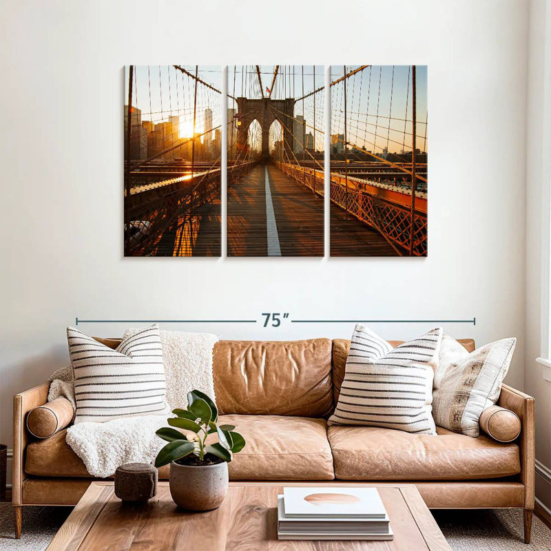Radiant Brooklyn Bridge, H 36 po x l 57 po
