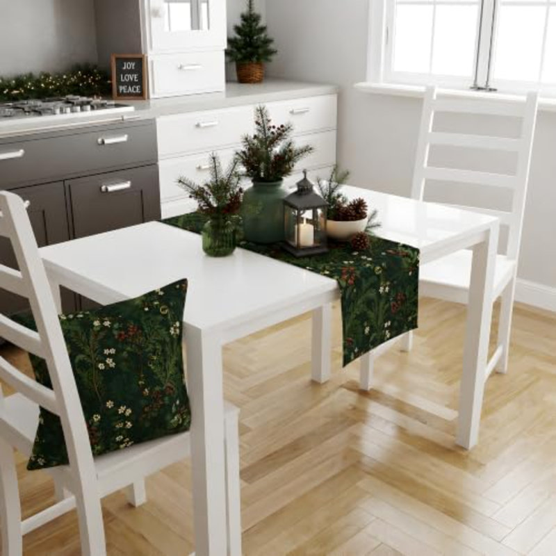 Chemin de table Christmas Holly Berry Evergreen